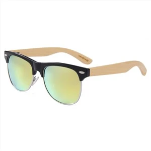 Wholesale Custom Bamboo Temple Sunglasses