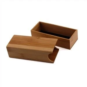 China Wholesale Custom Logo Hand Polished bamboo Glasses Case with Private Logo